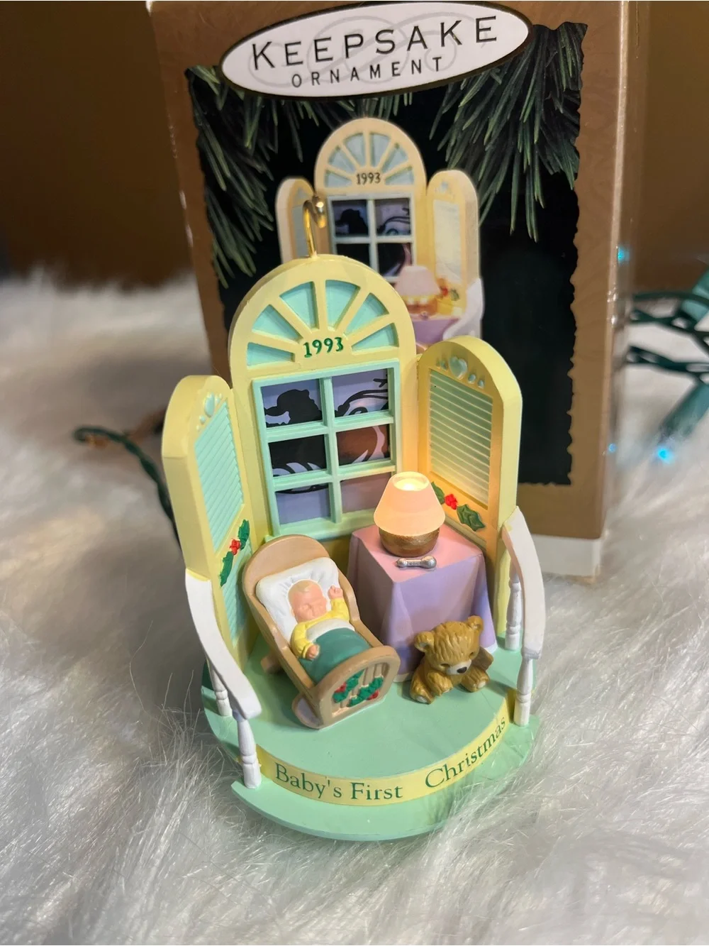 Keepsake 1993 Baby's First Christmas Ornament - Magic Light Series